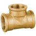 Tee Ff In Ottone Giallo Pesante Ibp- 3/8- Ibp- Pezzi 1