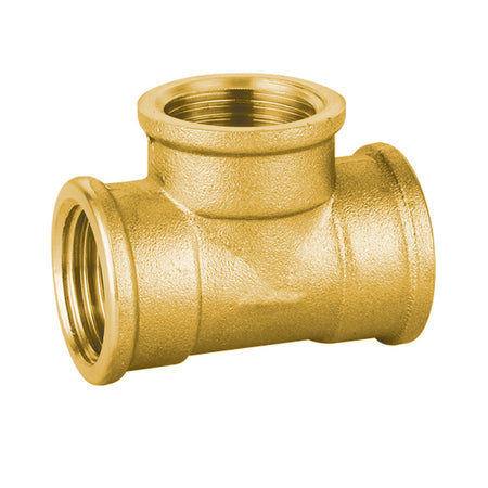 Tee Ff In Ottone Giallo Pesante Ibp- 1/2- Ibp- Pezzi 1