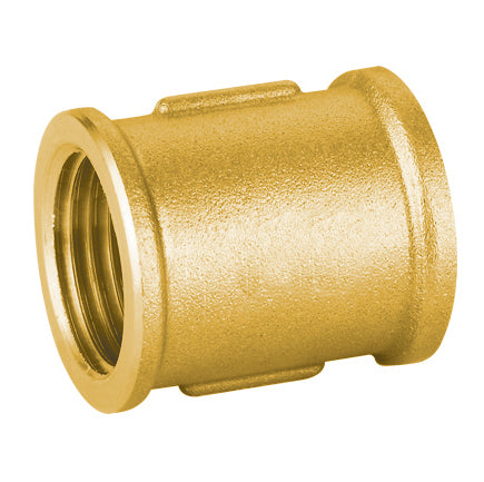 Manicotto Diritto Ff In Ottone Giallo Pesante Ibp- 3/8- Ibp- Pezzi 1