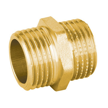 Nipple Diritto Mm In Ottone Giallo Pesante Ibp- 1/2- Ibp- Pezzi 1