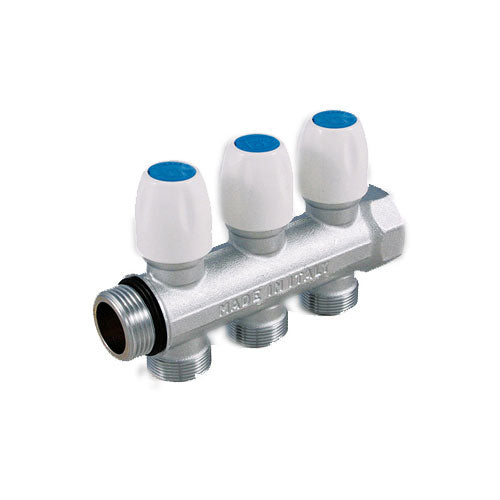 Collettore Con Rubinetto D'Arresto Maxima Verti- 3/4 4 Vie 24X19Fil D.18- Tiemm- Pezzi 1