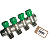 Collettore Lineare Con Rubinetti D'Arresto 4 Derivazioni Impex F-Brico- 3/4 X 1/2- Faidf- Pezzi 1