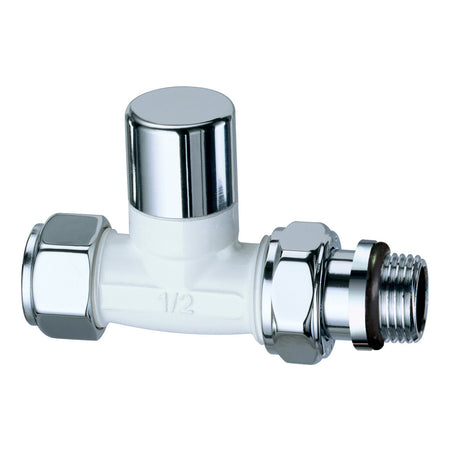 Detentore Diritto Bianco-Cromato Completo Di Calotta- 1/2- Far- Pezzi 1