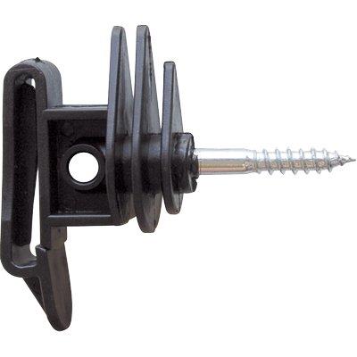 Isolatore Elettrorecinzione Piatto Vite Legno - X Filo + Corda + Fettuccia Max Mm 40- 50 Pezzi