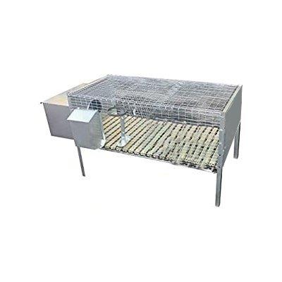 Gabbia X Conigli 1 Fattrice - Acciaio Zincato Cm 100X50 H.Cm 60