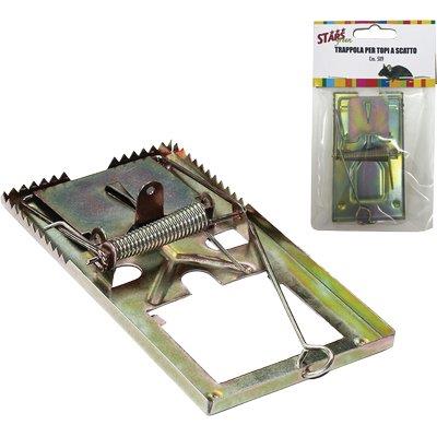 Trappola Topi A Scatto Stars - Acciaio Mm 50X90- 10 Pezzi