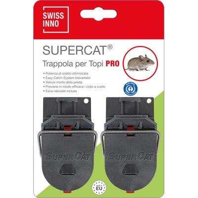 Trappola Topi Supercat Pro Mini Swissinno - Plastica Cm 9 Cf=Pz 2- 8 Confezioni