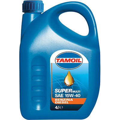 Olio 4T Minerale 15W40 Supermulti Tamoil - Lt 4 Sae 15W40- 4 Pezzi