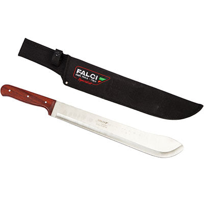 Roncola Machete Falci Acciaio Laminato/Legno Cm 50 + Custodia