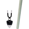 Zappa Cuore Bidente Occhio T 229 + Manico Orsatti Acciaio Forgiato/Faggio Gr 550 Mm 110X300 H.Cm 130