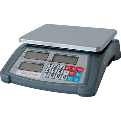 Bilancia Digitale Contapezzi 420155 Effe Kg 30/Gr 1 Display Lcd Piatto Cm 28X20