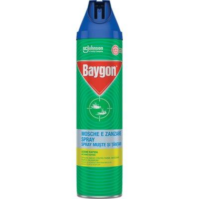 Insetticida Mosche E Zanzare Baygon - Spray Ml 400- 12 Pezzi