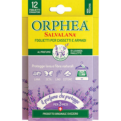 Antitarme Salvalana Foglietti Orphea - Lavanda Cf=Pz 12- 6 Confezioni