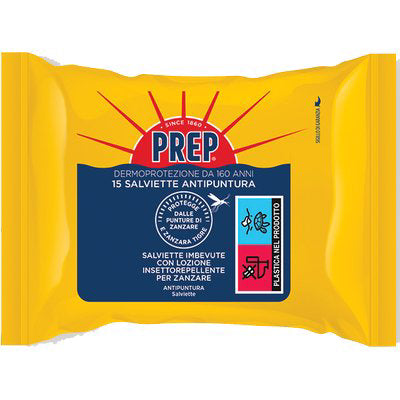 Repellente Insetti Salvietta Prep - Cf=Pz 15- 12 Confezioni