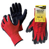 Guanto Lattice Rugoso Nero Hv Hand/Workit - Maglia Pesante Cotone Rosso 11- 12 Paia