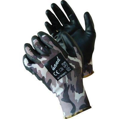 Guanto Poliuretano Nero Mimetico - Maglia Leggera Sintetico 8- 12 Paia
