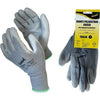 Guanto Poliuretano Grigio Hand/Workit - Maglia Leggera Sintetico Grigio 7- 12 Paia
