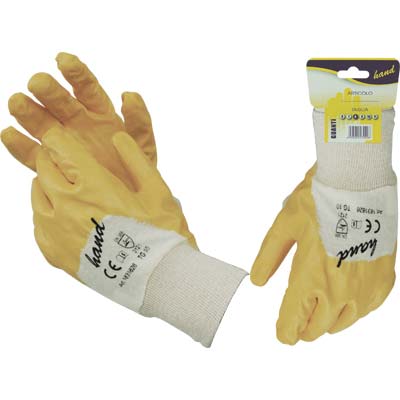 Guanto Nitrile Nbr Giallo Hand/Workit - Maglia Cotone Bianco 8- 12 Paia