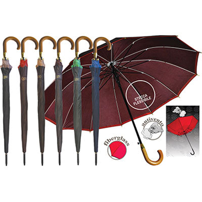 Ombrello Pioggia Extra - Pl/Metallo 12 Stecche Fiberglass Automatico Cm 134- 3 Pezzi