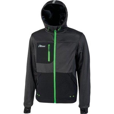 Felpa Full Zip + Cappuccio Galaxy Upower Asphalt Grey Green Xxl