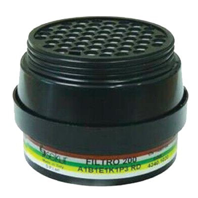 Filtro X Respiratore A Maschera Polimask 100 Sekur A1 B1 E1 K1 P3 R D Biostop