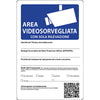 Targa Segnaletica Area Videosorvegliata New - Pp Cm 20X30- 10 Pezzi