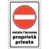 Targa Segnaletica Divieto Accesso Proprieta Priv - Pp Cm 20X30- 10 Pezzi