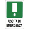 Targa Segnaletica Uscita Emergenza - Pp Cm 20X30- 10 Pezzi