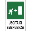 Targa Segnaletica Uscita Emergenza Dx - Pp Cm 20X30- 10 Pezzi