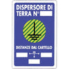 Targa Segnaletica Dispersore Terra - Pp Cm 20X30- 10 Pezzi