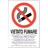 Targa Segnaletica Vietato Fumare Norme Legge - Pp Cm 20X30- 10 Pezzi