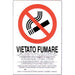 Targa Segnaletica Vietato Fumare Norme Legge - Pp Cm 20X30- 10 Pezzi