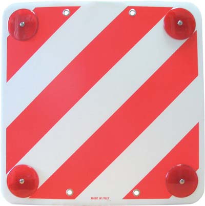 Targa Segnaletica Pp Carichi Sporgenti - Cm 50X50- 5 Pezzi