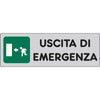 Targa Segnaletica Adesiva Uscita Emergenza Sx - Vinile Cm 15X5- 10 Pezzi