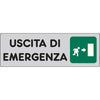 Targa Segnaletica Adesiva Uscita Emergenza Dx - Vinile Cm 15X5- 10 Pezzi