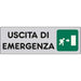 Targa Segnaletica Adesiva Uscita Emergenza Dx - Vinile Cm 15X5- 10 Pezzi