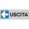 Targa Segnaletica Adesiva Uscita Sx - Vinile Cm 15X5- 10 Pezzi