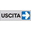 Targa Segnaletica Adesiva Uscita Dx - Vinile Cm 15X5- 10 Pezzi