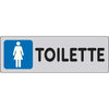 Targa Segnaletica Adesiva Toilette Donna - Vinile Cm 15X5- 10 Pezzi