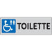 Targa Segnaletica Adesiva Toilette Disabili - Vinile Cm 15X5- 10 Pezzi