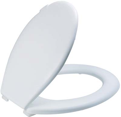 Sedile Wc Everest Saniplast Termoplastica Bianco Cm 37,3X46,7 Coprivaso Copriwater