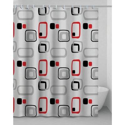 Tenda Doccia Quadri 60 In Vinile + Anelli Cm 240X200