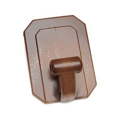 Gancio Adesivo Plastica - Marrone Cf=Pz 25- 1 Confezioni