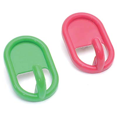 Gancio Adesivo Plastica Pronty - Mix Colori Cf=Pz 2- 12 Confezioni