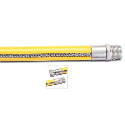 Tubo Gas Flessibile Mf Inox/Pvc 1/2Mf Cm 150