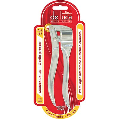 Premi Aglio De Lux Super De Luca - Metallo Cromato- 3 Pezzi