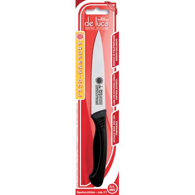 Coltello Spelucchino Professional De Luca - Manico Plt/Inox Cm 11- 6 Pezzi
