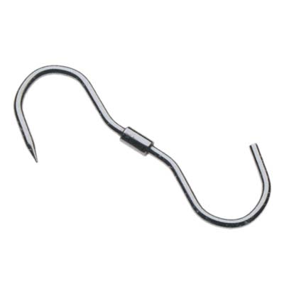 Gancio Macellaio Girevole 1 Punta - Inox Mm 220X9- 10 Pezzi