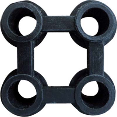 Giunzione X Zerbino Gomma Nido Ape Compos - Nero- 10 Pezzi