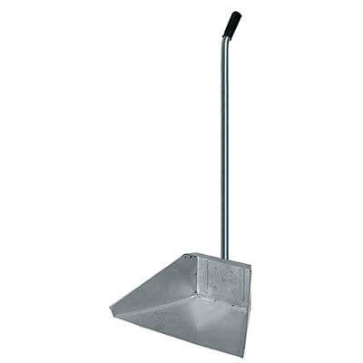 Alza Immondizia Acciaio + Manico Domus - Zincato Cm 34X25 H.Cm 76- 12 Pezzi